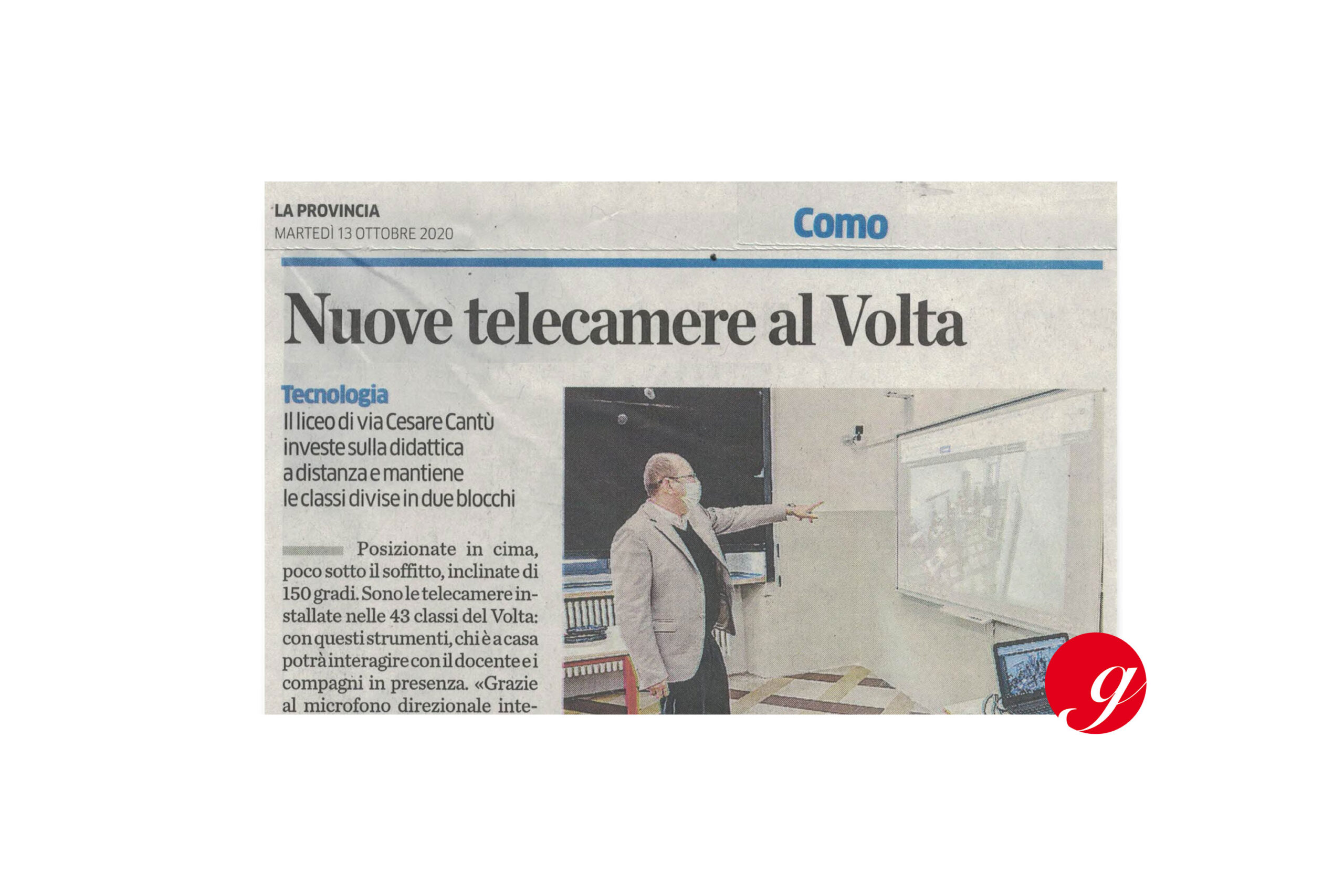 Telecamere per DaD al Liceo Volta di Como